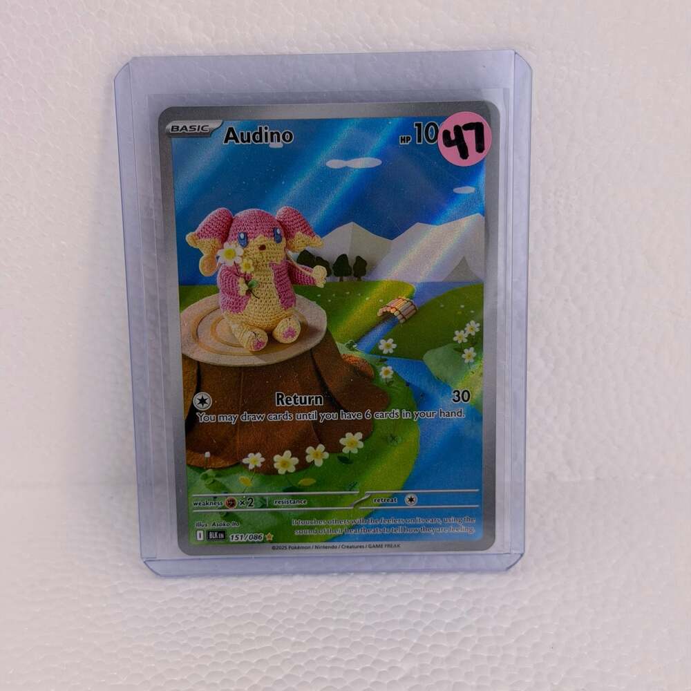 Audino Illustration Rare 151/086 Pokemon Black Bolt